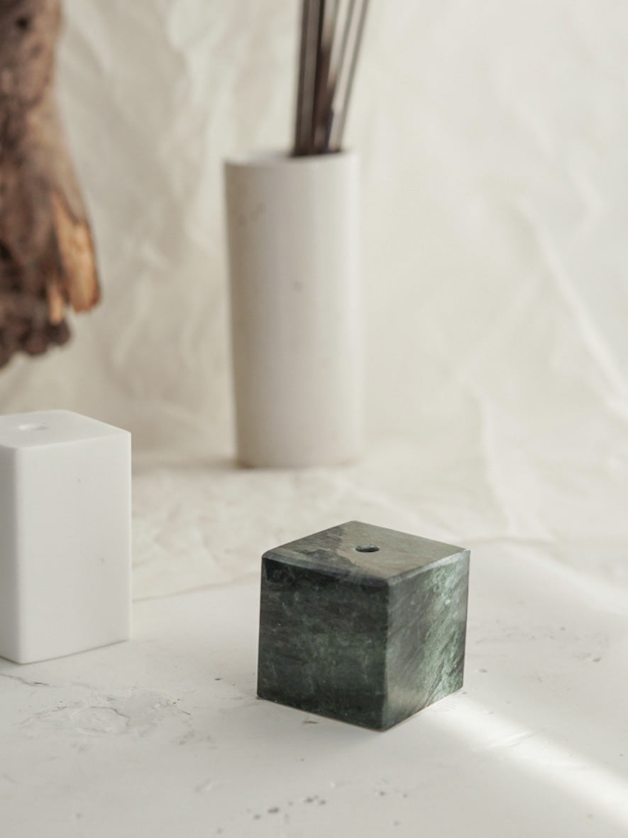 Forest Green Marble Incense Holder