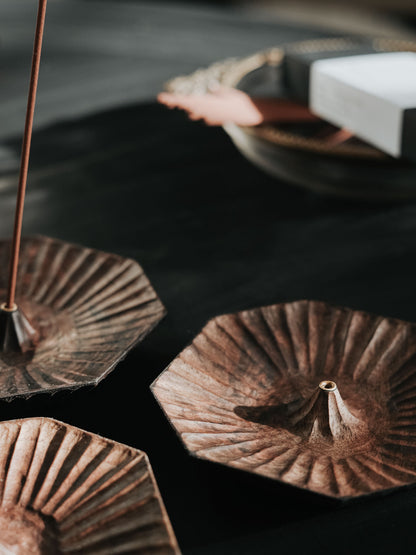 Wood Petal Incense Burner