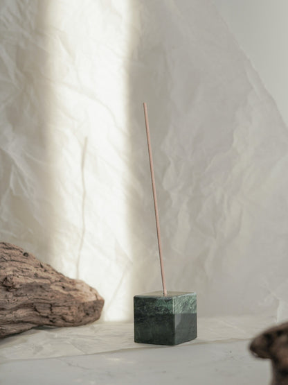 Forest Green Marble Incense Holder